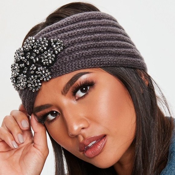 Accessories - Grey Winter Turban Headband